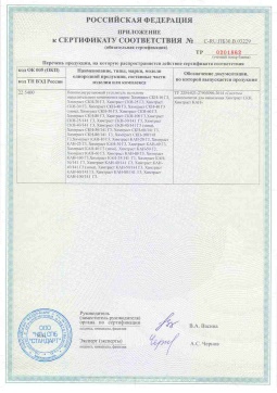 2017.05.31 Элиста - Химтраст. Приложение к сертификату пенополиуретановые утеплители на основе напыляемого компонента. ТУ 2254-021